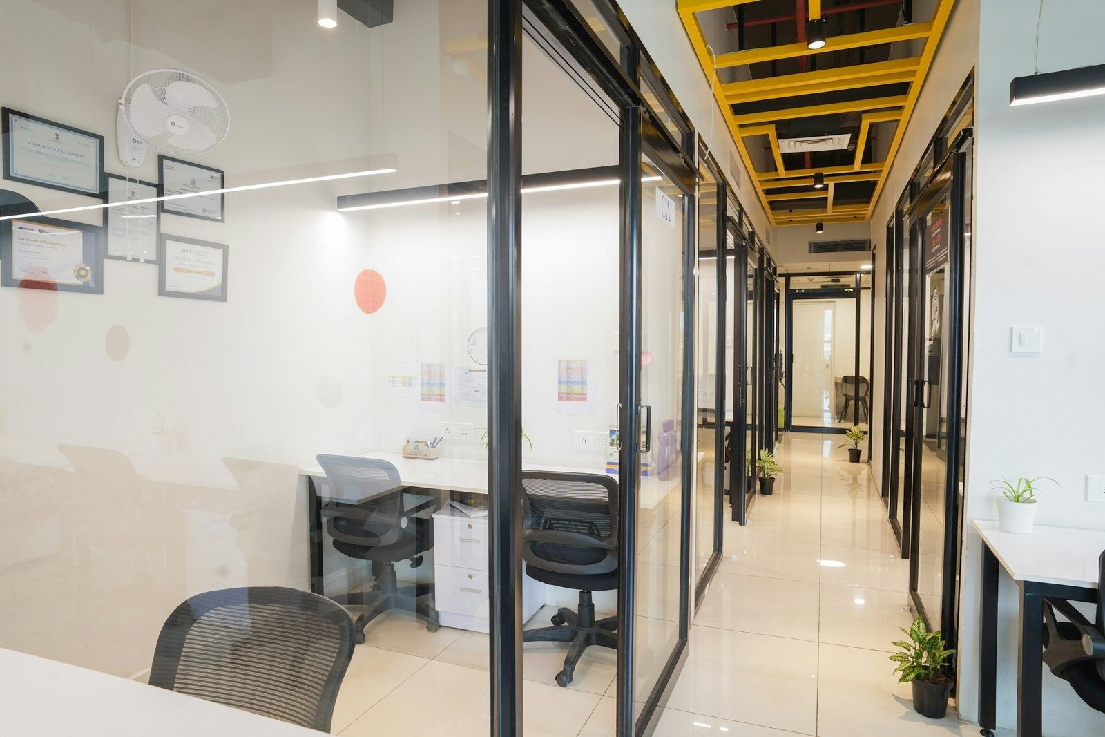 Office corridor cleaned end to end
