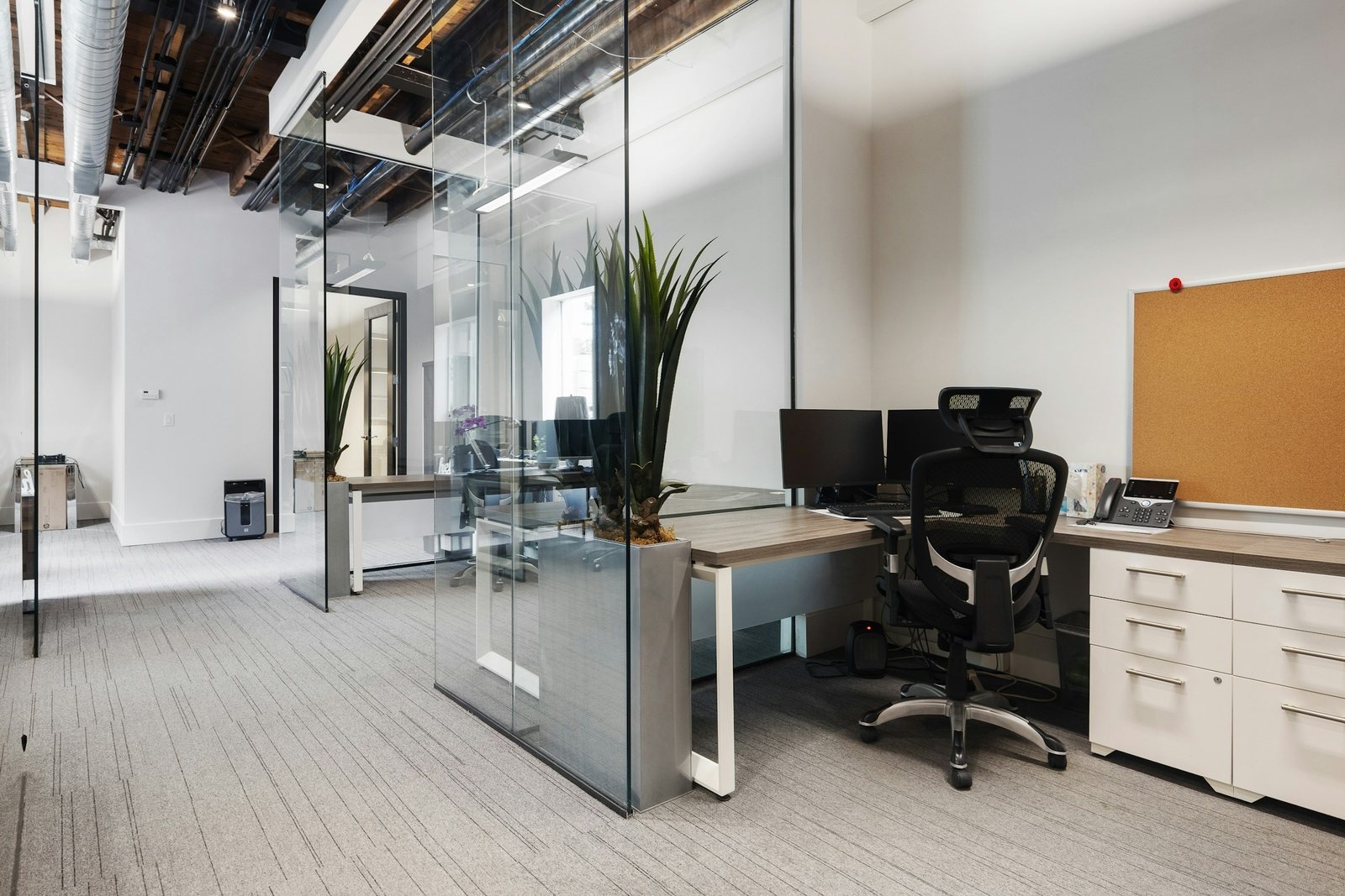 Office reception area cleaned and tidied